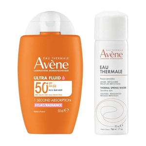 【亮顏舒緩組】AVENE 雅漾 亮顏潤色防曬乳SPF50+ 50ml / 舒護活泉水 50ml