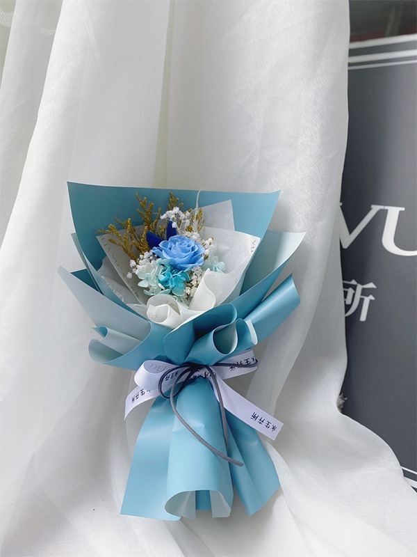 柔美系永生小花束-天空藍 柔美系永生小花束-天空藍