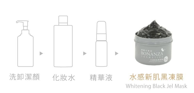 01-水感新肌黑凍膜Whitening-Black-Jel-Mask-250g-步驟 01-水感新肌黑凍膜Whitening-Black-Jel-Mask-250g-步驟