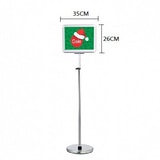 鋁合金雙面伸縮告示牌 高度可調 圓形底座 直式/橫式第2張小圖