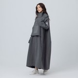 BrightDay  TPU輕量半斜開雙拉鍊連身雨衣(T1) 第2張小圖