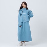 BrightDay  TPU輕量半斜開雙拉鍊連身雨衣(T1) 第5張小圖