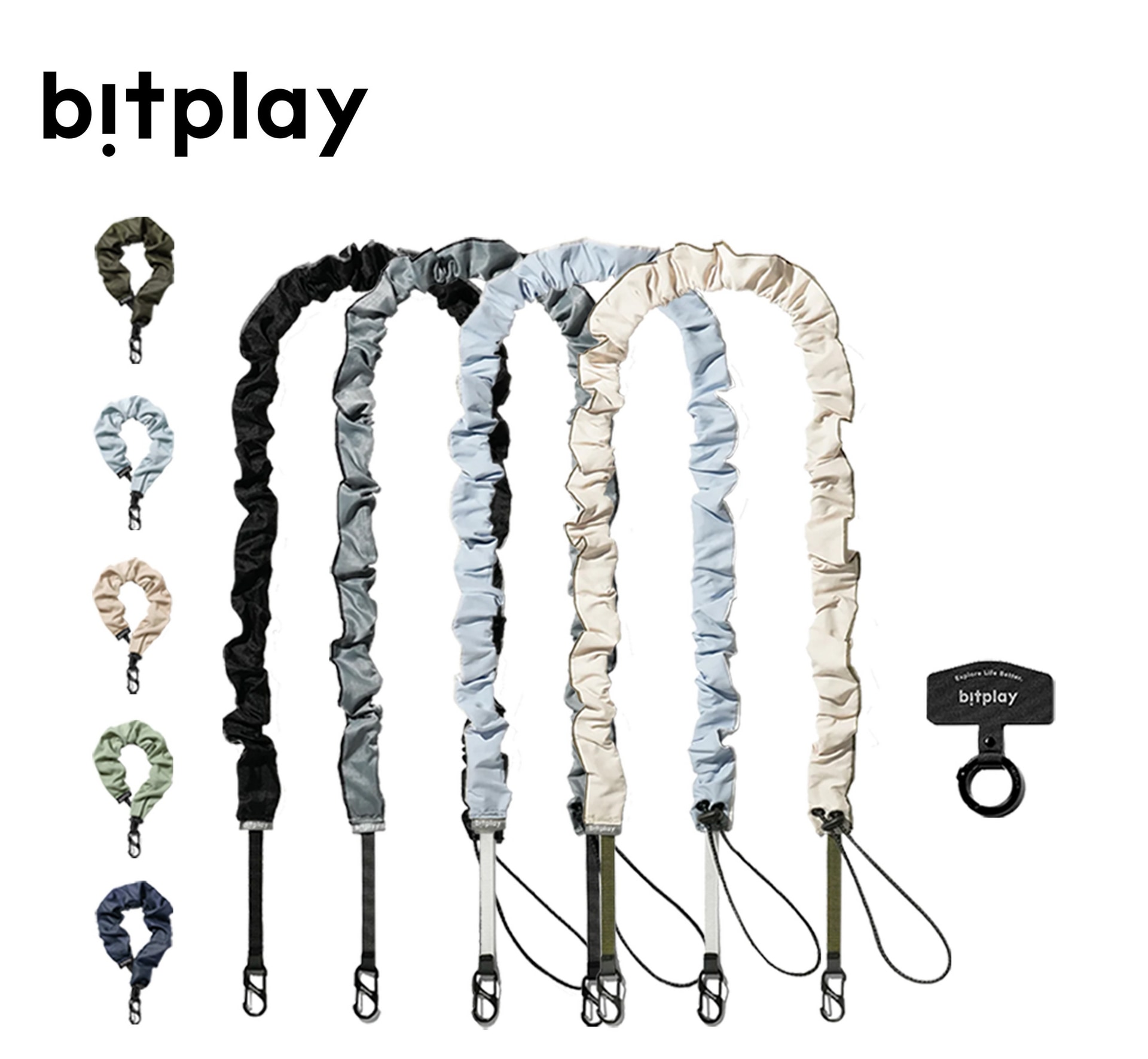 bitplay｜圈圈手腕掛繩 隨行手機背帶 輕便吊繩 手機墊片 隨身斜背掛繩