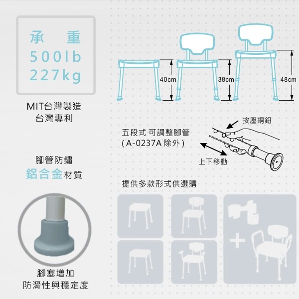 【亞馬遜五星評價】耐重型洗澡椅