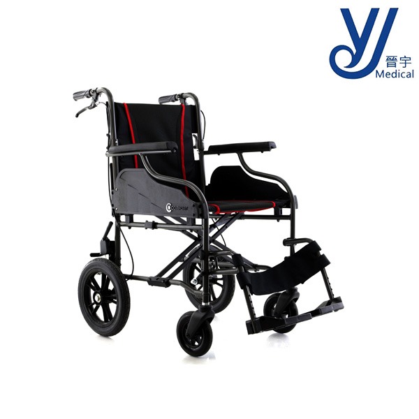 康而富機械式輪椅及其組、附件 (未滅菌) /晉宇JY-1612 機械式輪椅  折背鋁輪椅 – 小輪