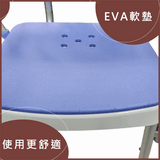 【五星評價】靠背耐重型洗澡椅（含發泡扶手）（台灣製造）紫羅蘭第1張小圖