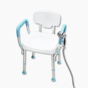 【五星評價】靠背耐重型洗澡椅 (含發泡扶手) ( 台灣製造 )