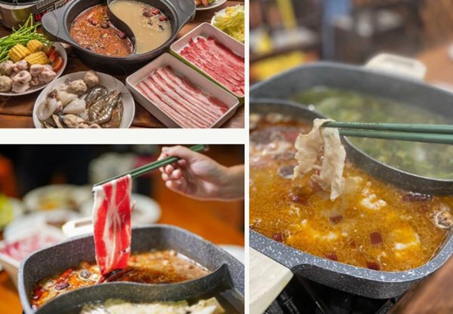 享用豐富火鍋配料