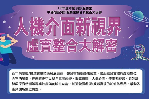 110/07/23(五)人機介面新視界x虛實整合大解密 研討會