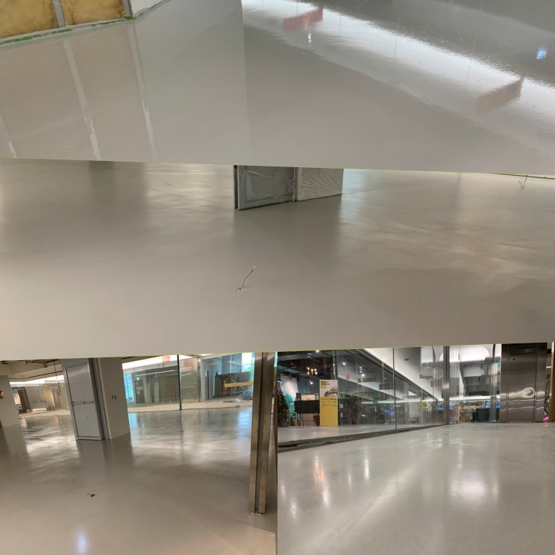 TP-1600創意自流地坪完成面配合TP-280耐磨保護面漆形成精磨石耐磨地坪