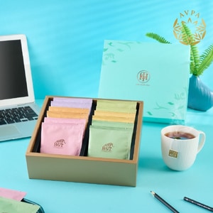 V01月圓饗禮★中秋茶禮★法國AVPA金獎 水舞。臺灣莊園茶包禮盒