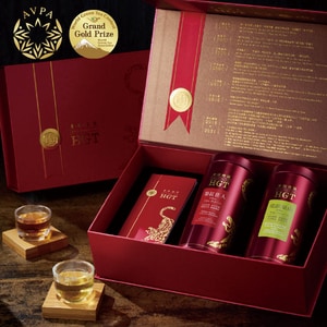 L01燿馬奔騰。暖茶迎新★傳誦。金賞精選茶禮〔龍韻梨山 + 梨紅佳人〕