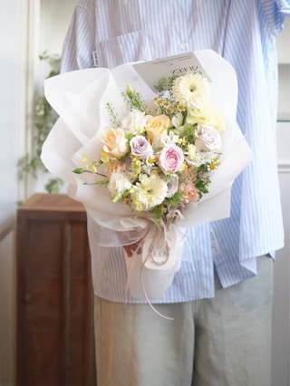 韓式溫柔系花束第3張小圖