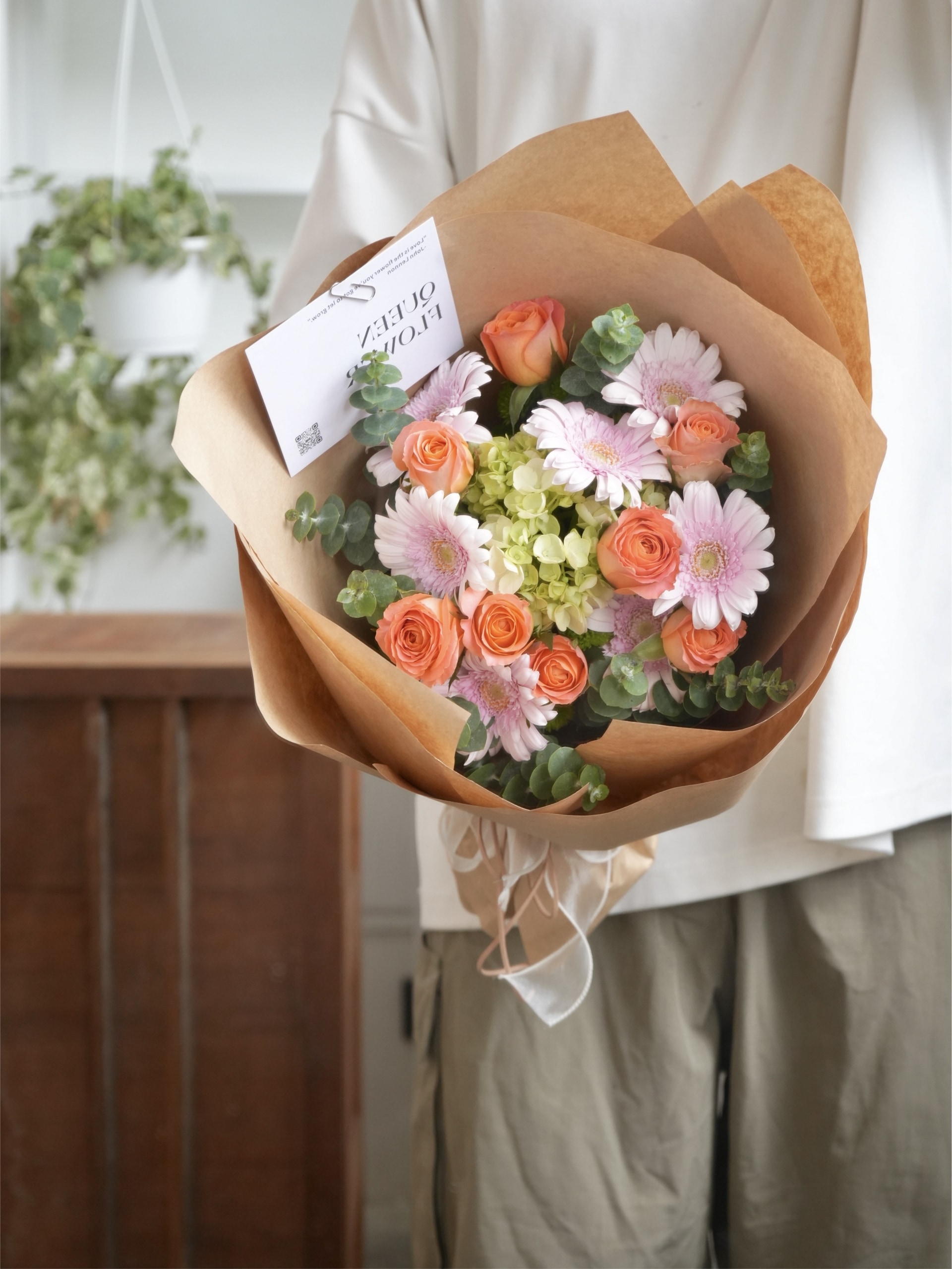 野餐風格簡約花束