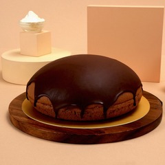 8吋  濃·黑巧  全生乳波士頓派(贈72%厚乳酪蛋糕－黑巧醬蓋x1)第1張小圖