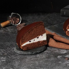 6吋  濃·黑巧  全生乳波士頓派(贈72%厚乳酪蛋糕－黑巧醬蓋x1)第2張小圖