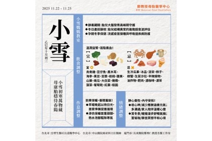 24節氣母胎養生秘笈-小雪