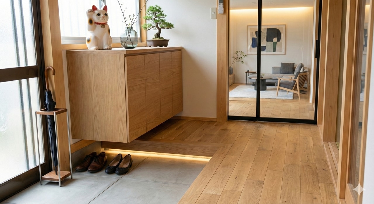 將招財貓放置在成人視線水平，或是稍微高過胸口的位置，例如放在穩固的櫃檯、玄關櫃或書架上。