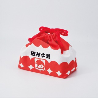 【昭和復古雜貨】田村牛乳 束口便當袋第2張小圖