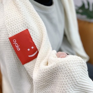 【Oyakoshop】100%純棉微笑針織毯第2張小圖