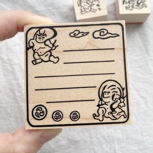 【Rinahan】風神雷神 便條框 印章 RNH-035