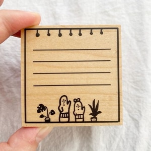 【Rinahan】埴輪便條框 觀葉植物 印章 RNH-036