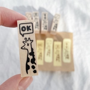 【Rinahan】超長長頸鹿 「OK」印章 RNH-038