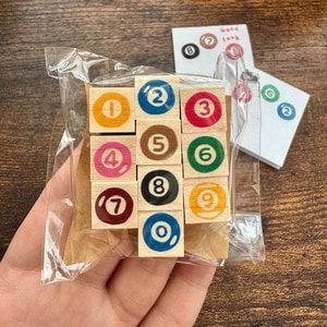 【Rinahan】撞球數字印章組（10入組）印章 RNH-053