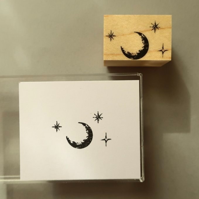 【MA7 stamp】Crescent moon MNS-164