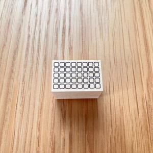 【MA7 stamp】窗格格紋 白 MNS-201