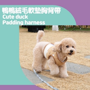 韓國【ParisDog】鴨鴨絨毛軟墊胸背帶