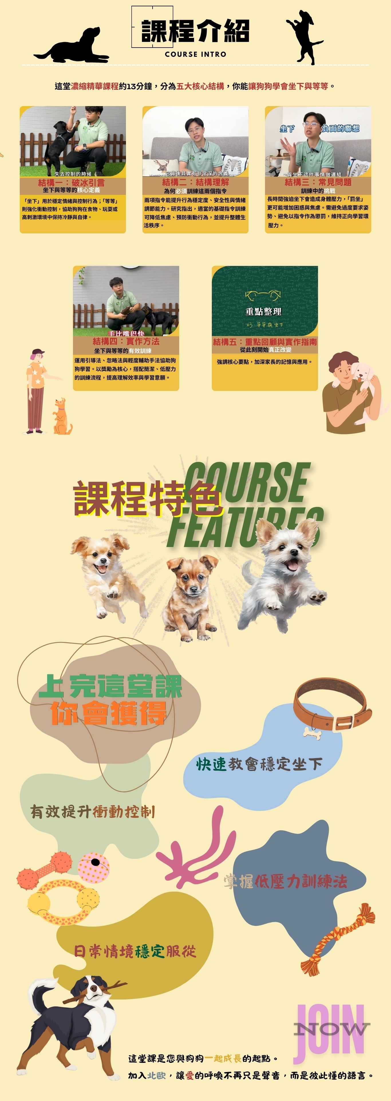 幼犬線上課程 坐下與等等