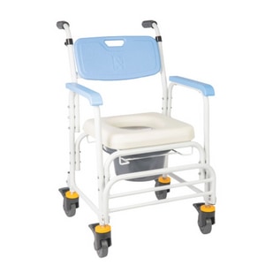 [均佳]JCS-205 鋁合金有輪洗澡便器椅加推手 來電訂購95折3610元