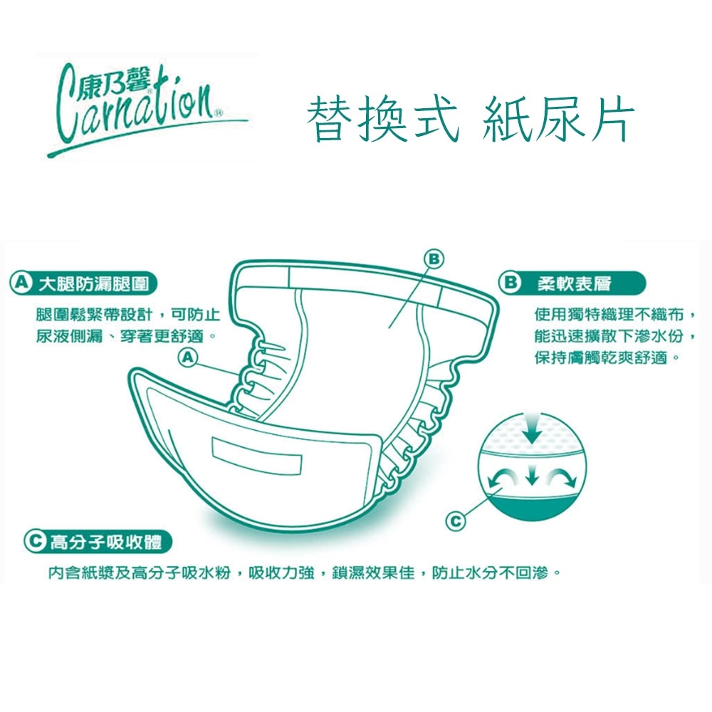 康乃馨替換式尿片